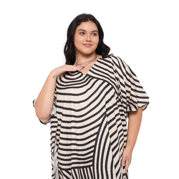 Gypsie Blu Caftan Dresses for Women Plus Size Digital Printed Maxi Mumu Dresses - Picture 4 of 7